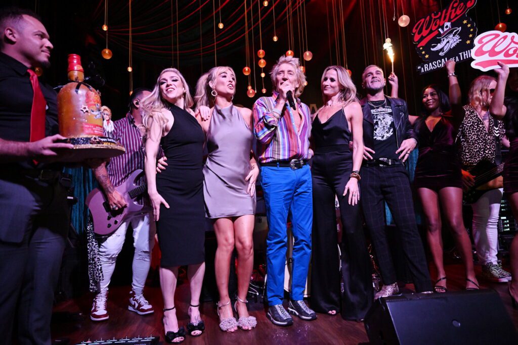 Sir Rod Stewart Celebrates Wolfie’s Whisky at Caspian’s