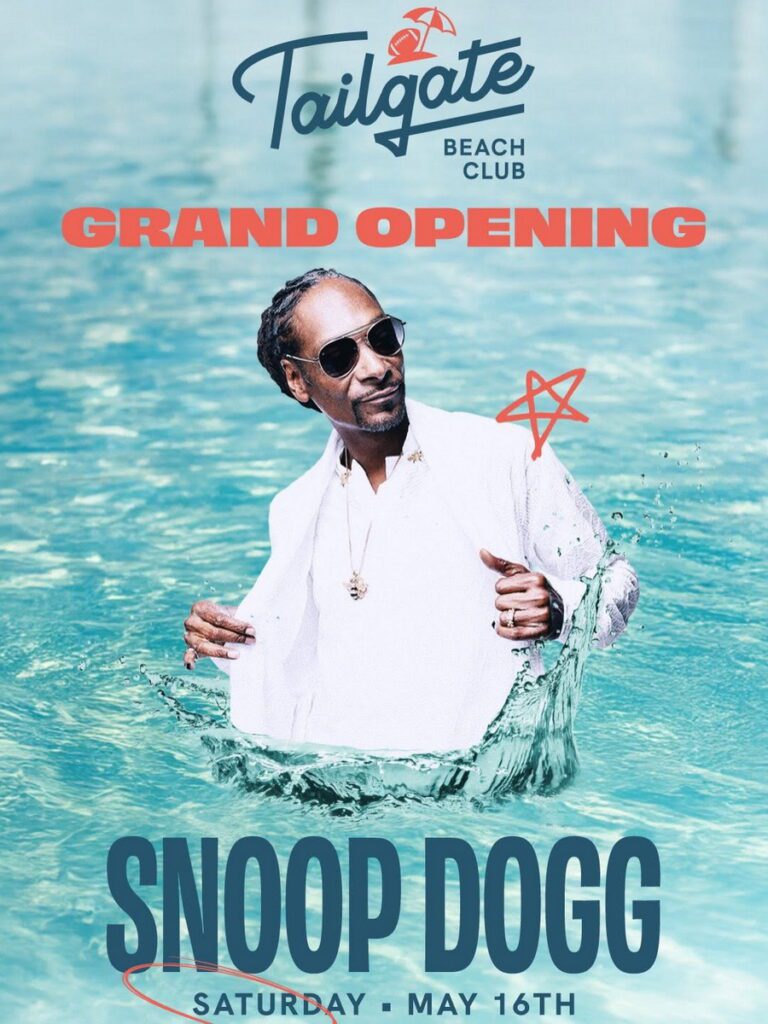 Snoop Dogg at Tailgate Beach Club
