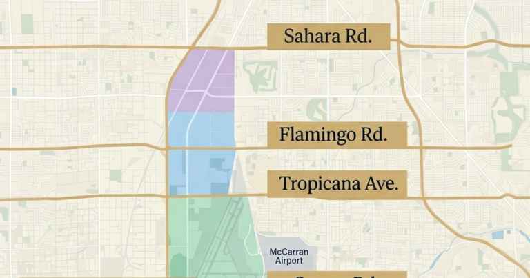 Las Vegas Taxi Flat Rate by Zone Map - Featured