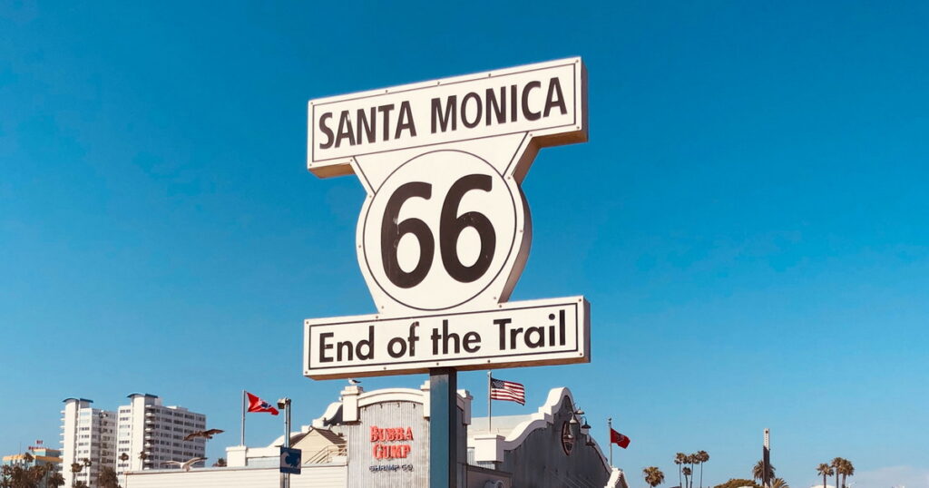 Santa Monica Pier, the western terminus of Route 66