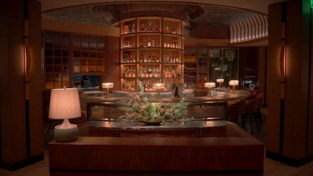 Napa Rose fine dining room with craftsman-style architecture at the Grand Californian Hotel